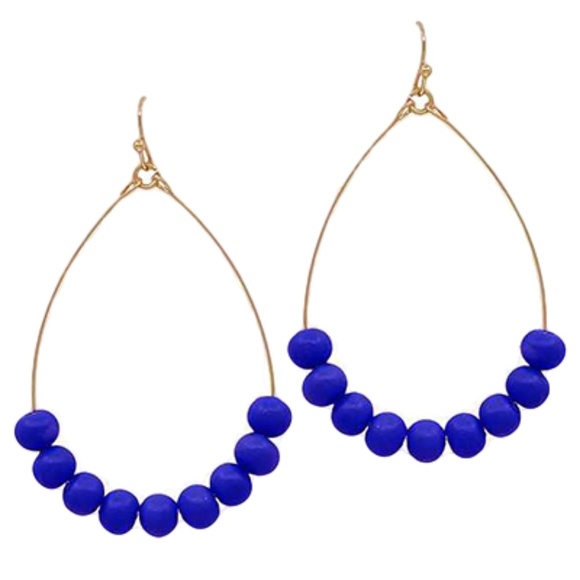 Clay Ball Teardrop Earrings - Picture 1 of 12